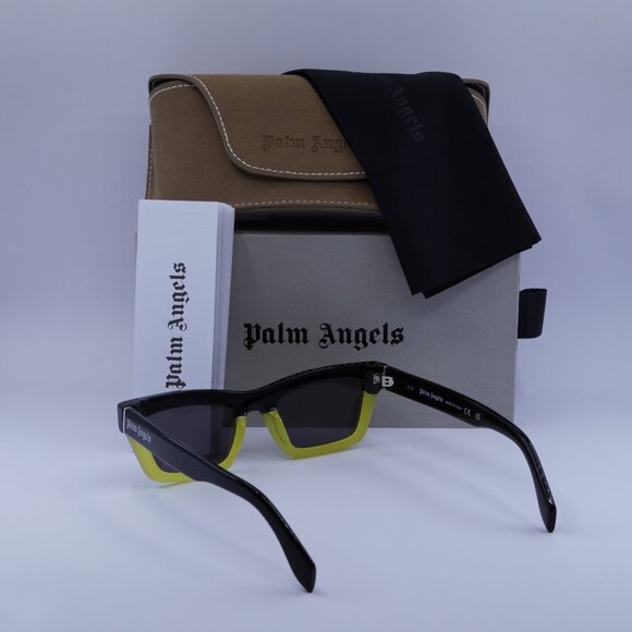 Palm Angels PERI108 MELROSE 1807 Cat Eye Sunglasses - Black/Yellow/Grey - Picture 5 of 9